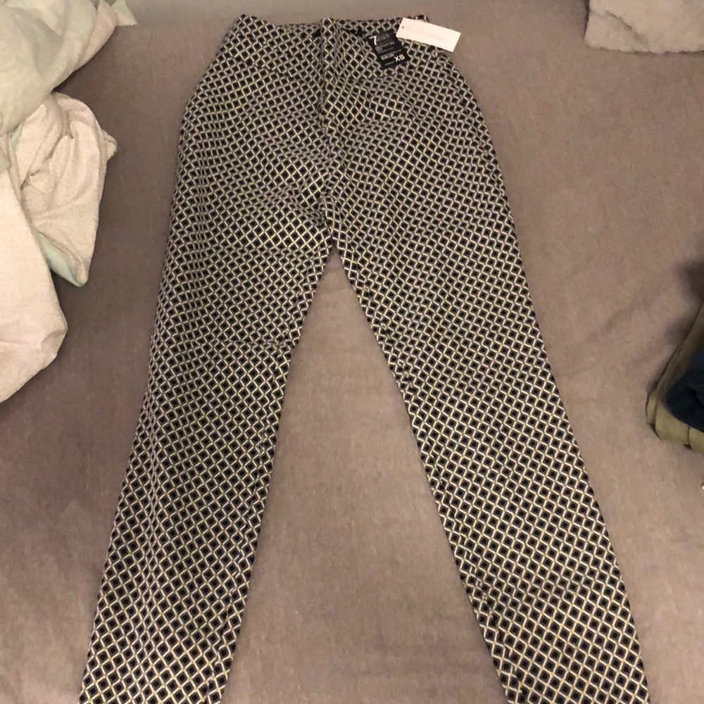 High waist pull on work pants